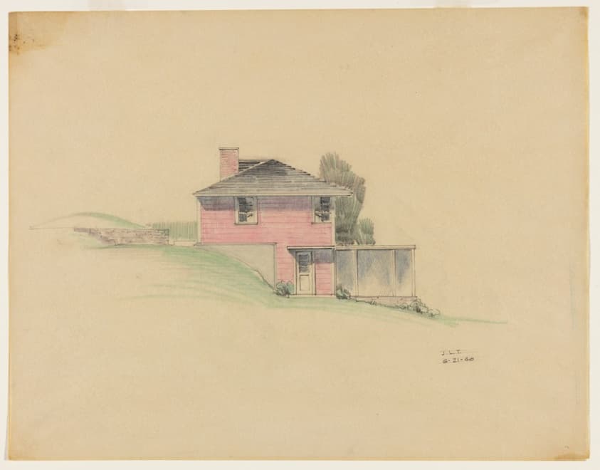 Karl Yost House, Morrison, Illinois, Elevation — Lloyd Morgan Yost
