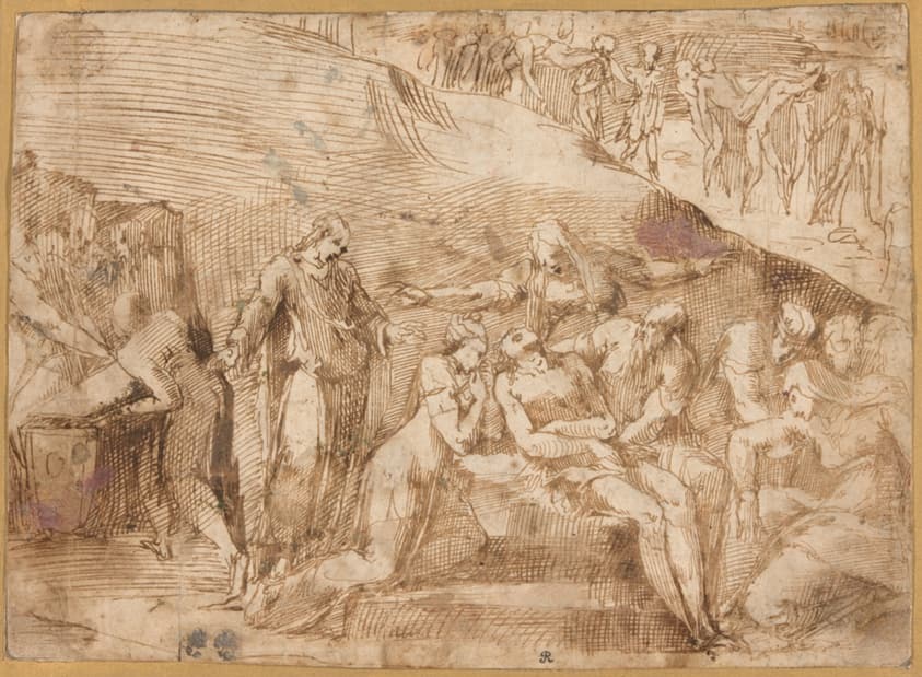 The Lamentation of Christ (recto and verso) — Polidoro da Caravaggio