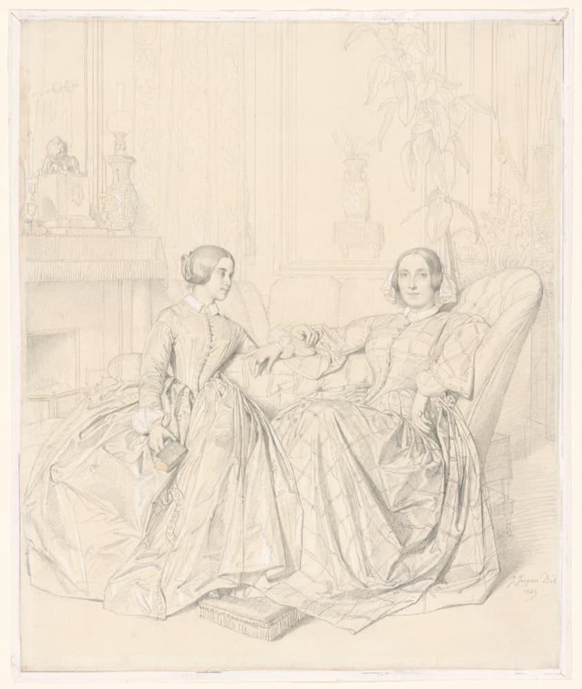 Comtesse Charles d’Agoult (born Marie de Flavigny) and Her Daughter Claire d’Agoult — Jean-Auguste-Dominique Ingres