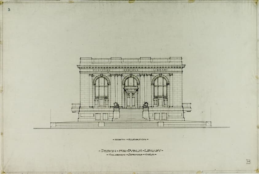 Colorado Springs Public Library, Colorado, Elevation — Peter Joseph Weber