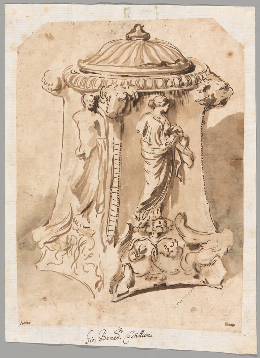 Antique Carved Marble Candelabra Base — Andrea di Lione