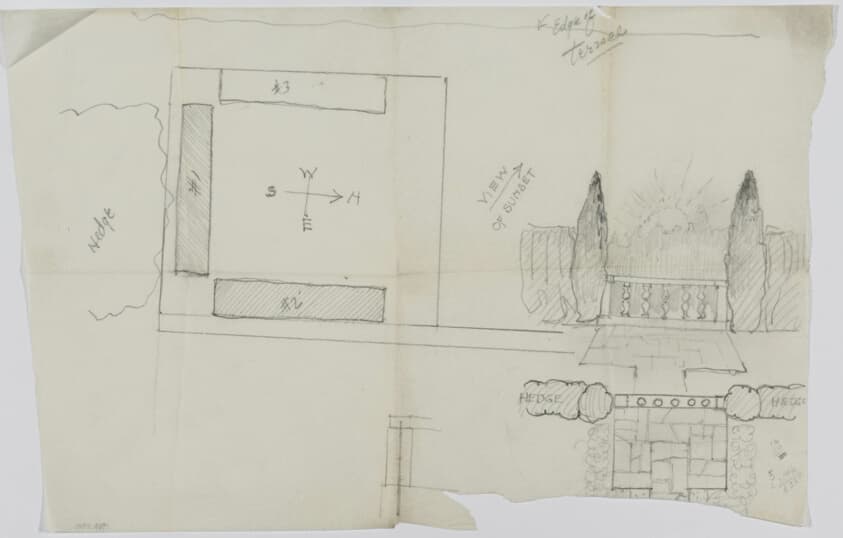 Terrace Study, Plan — Howard Van Doren Shaw