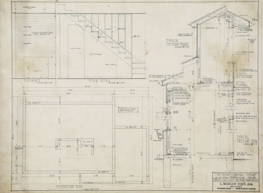 The Homecoming Home, Foundation Plan — Lloyd Morgan Yost