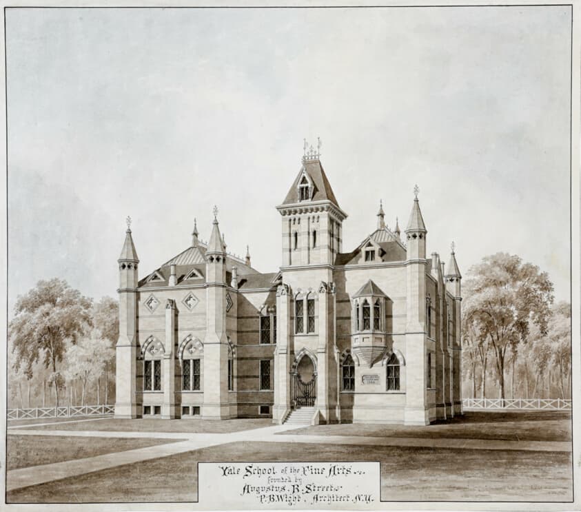 Yale School of the Fine Arts, New Haven, Connecticut, Perspective — Peter Bonnett Wight
