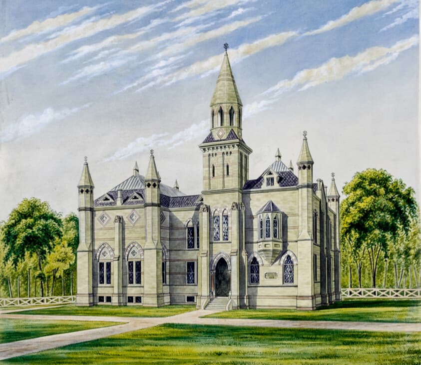 Yale School of the Fine Arts, New Haven, Connecticut, Perspective — Peter Bonnett Wight