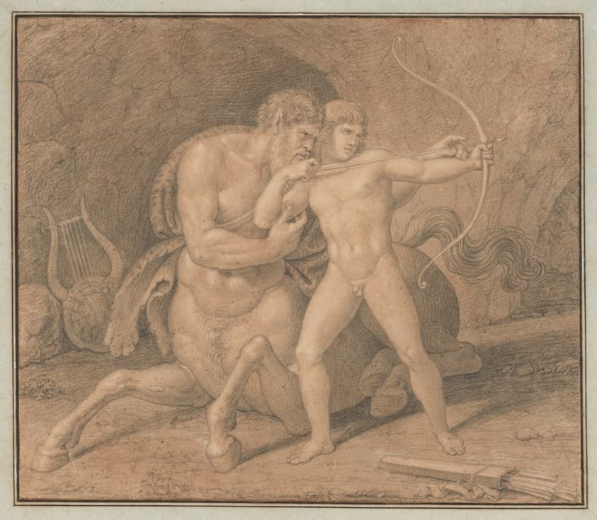 Chiron Teaching Achilles to Shoot with the Bow — Bertel Thorvaldsen