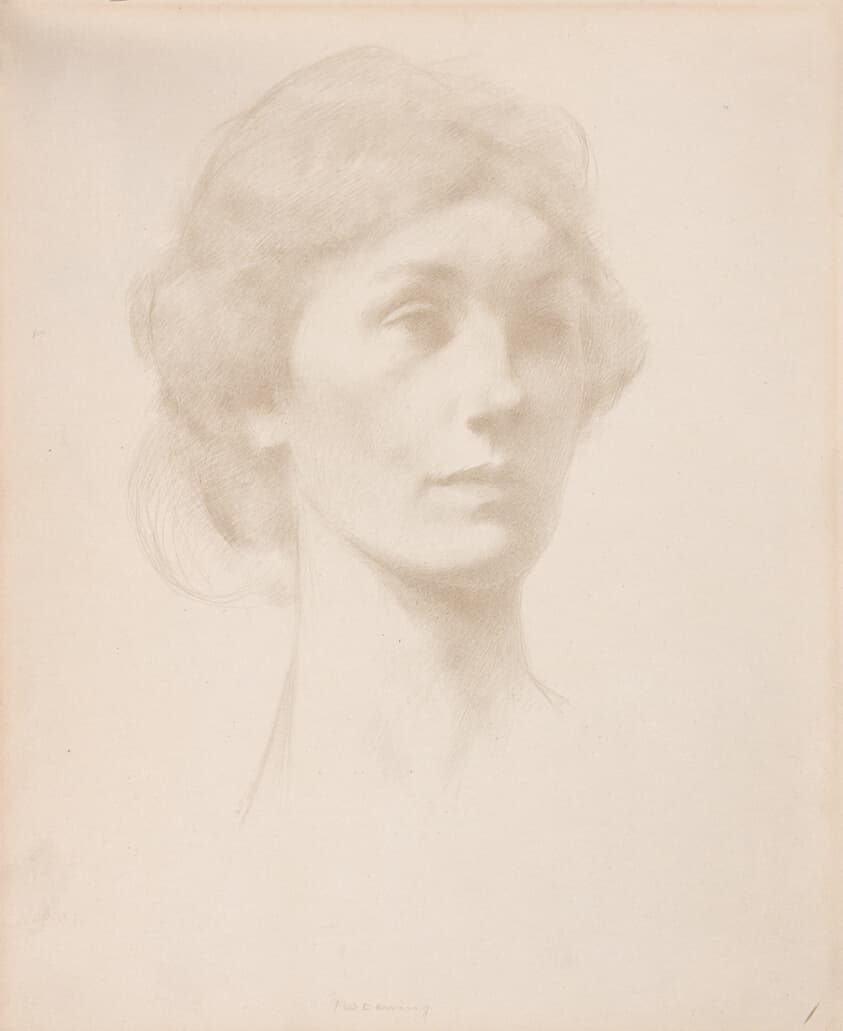 Head of a Woman — Thomas Wilmer Dewing