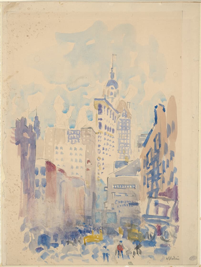 New York with View of the Flatiron Building — John Marin