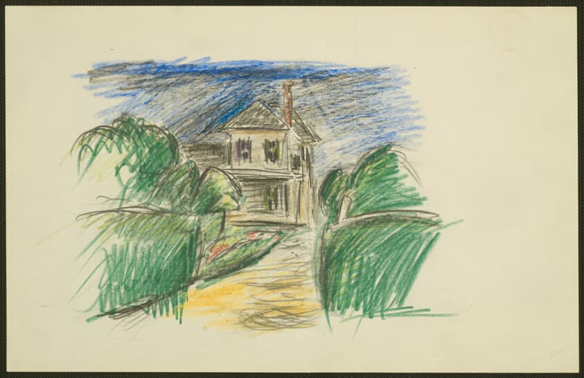 House with Hedges and Path — John Marin