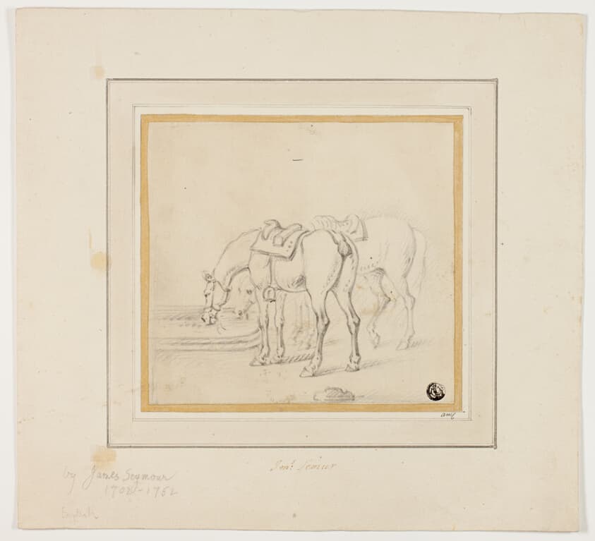 Two Horses Drinking — James Seymour
