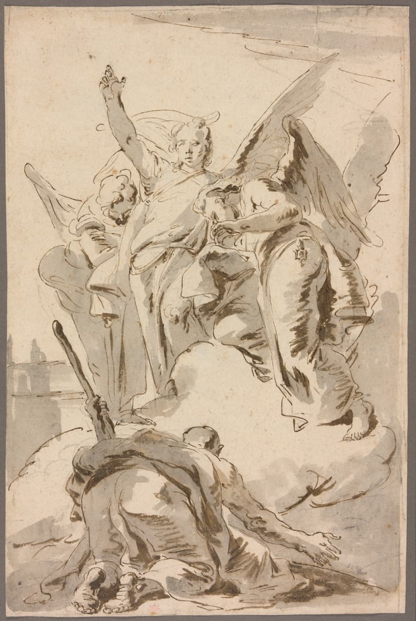 Three Angels Appearing to Abraham — Giovanni Battista Tiepolo