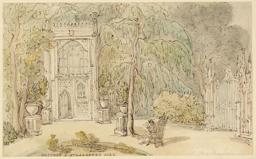 Solitude at Strawberry Hill — Thomas Rowlandson