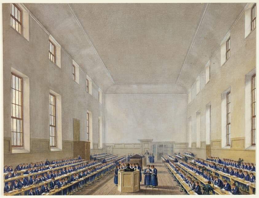The Grammer School, Christ's Hospital — Augustus Charles Pugin