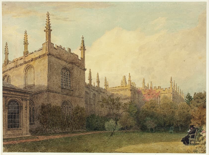 University Buildings from Exeter College Gardens — Frederick MacKenzie