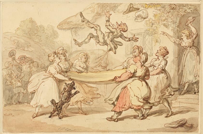 The Doctor's Punishment Put in Execution to the Small Entertainment of the Whole Village — Thomas Rowlandson