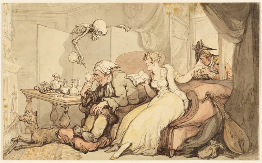 Study for The Honeymoon — Thomas Rowlandson