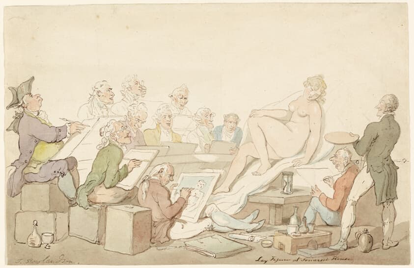 Lay Figure at Somerset House — Thomas Rowlandson