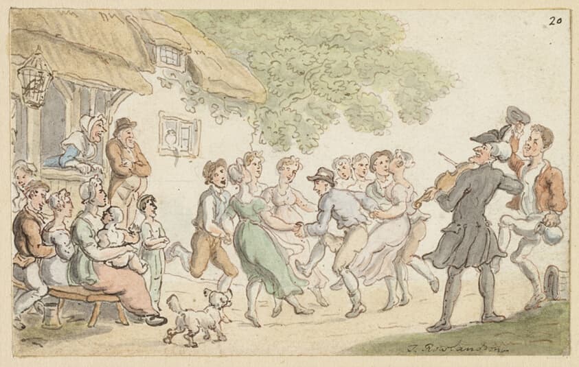 Study for Dr. Syntax and Rural Sports — Thomas Rowlandson