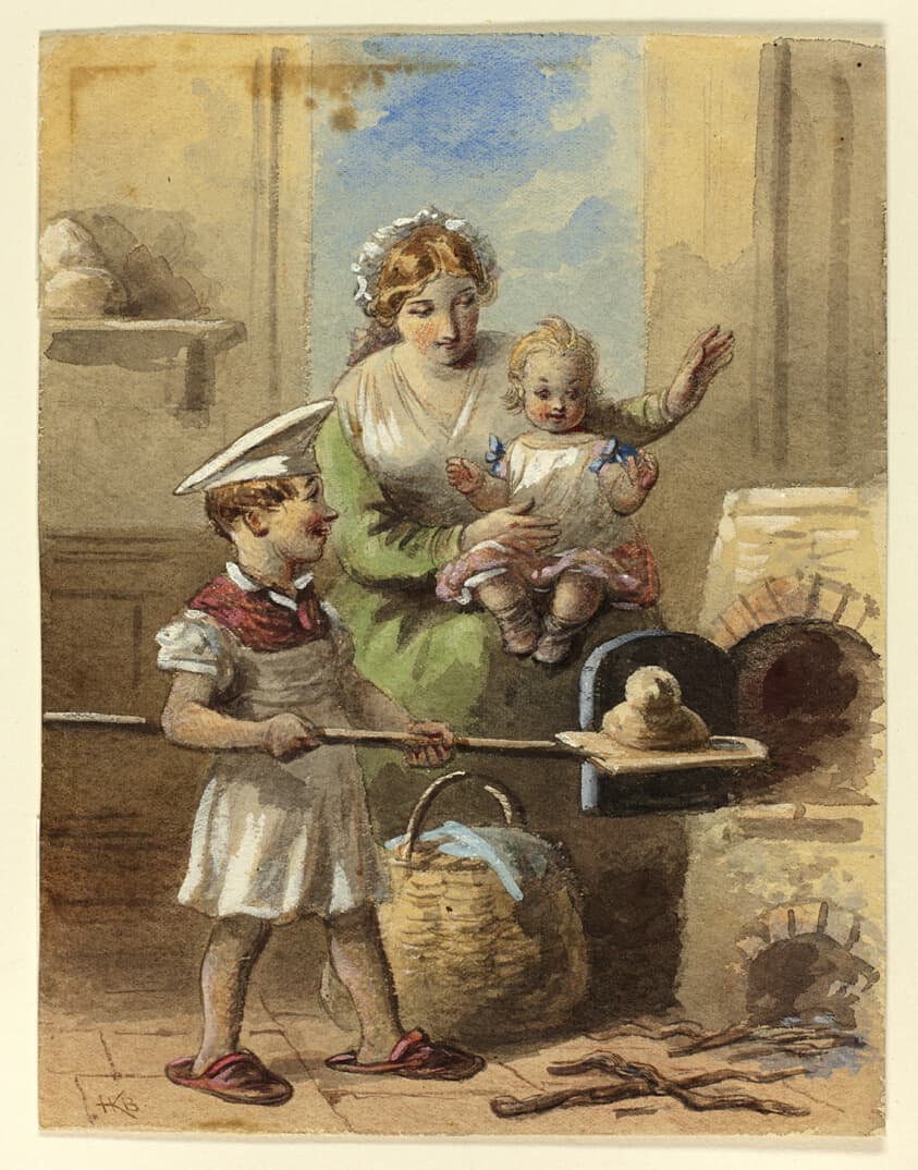 Boy Baking Bread — Hablot Knight Browne