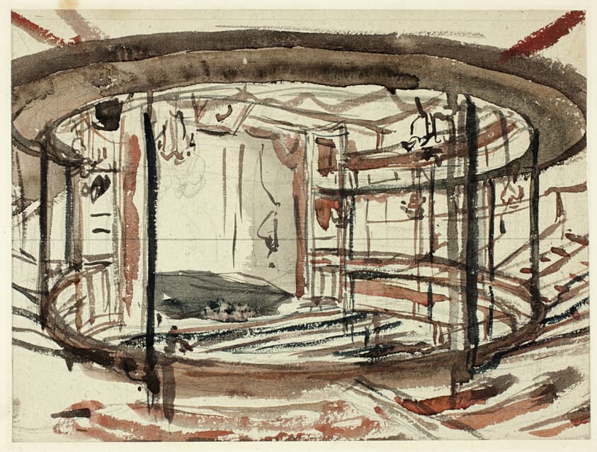 Study for Sadlers Wells Theater — Augustus Charles Pugin