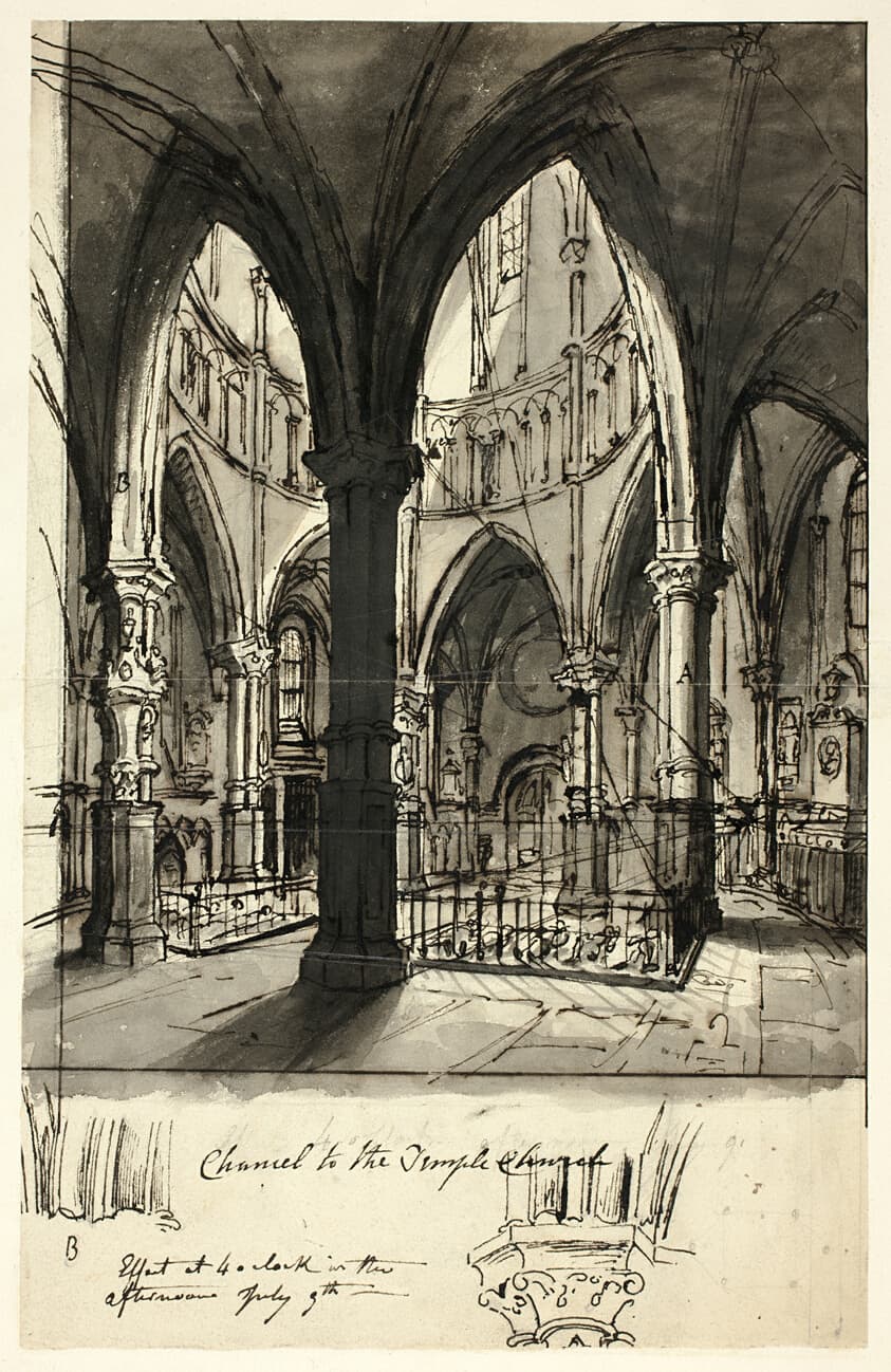 Chancel to the Temple Church — Augustus Charles Pugin