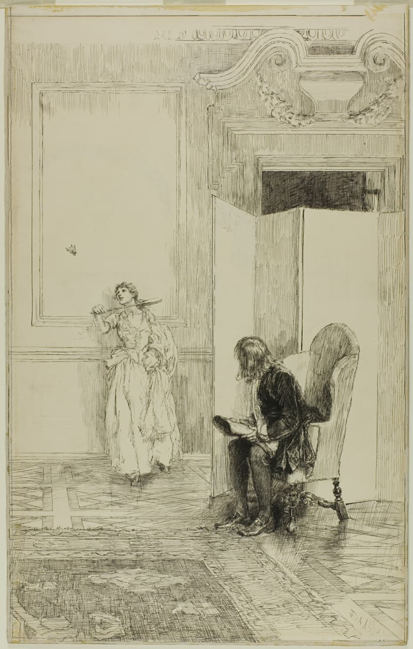 Now Crossed a Mirror's Face — Edwin Austin Abbey
