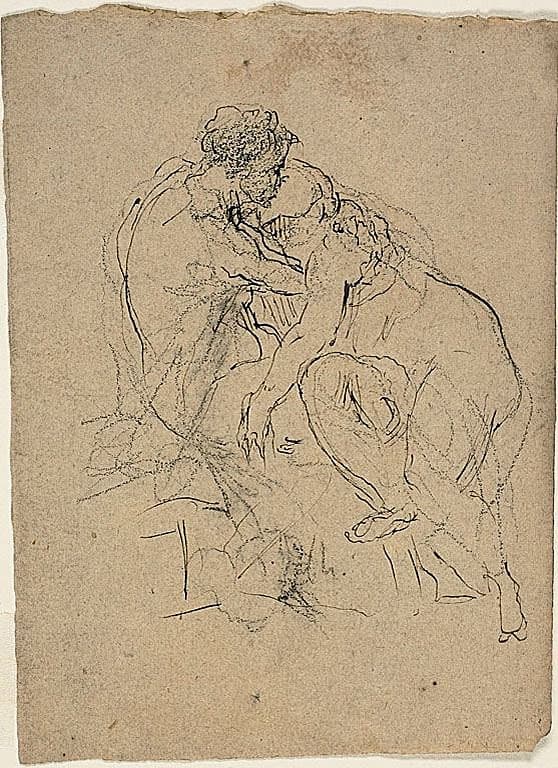 Seated Couple Embracing — Jean Baptiste Carpeaux