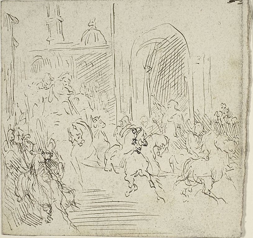 Equestrian Scene in a City — Jean Baptiste Carpeaux