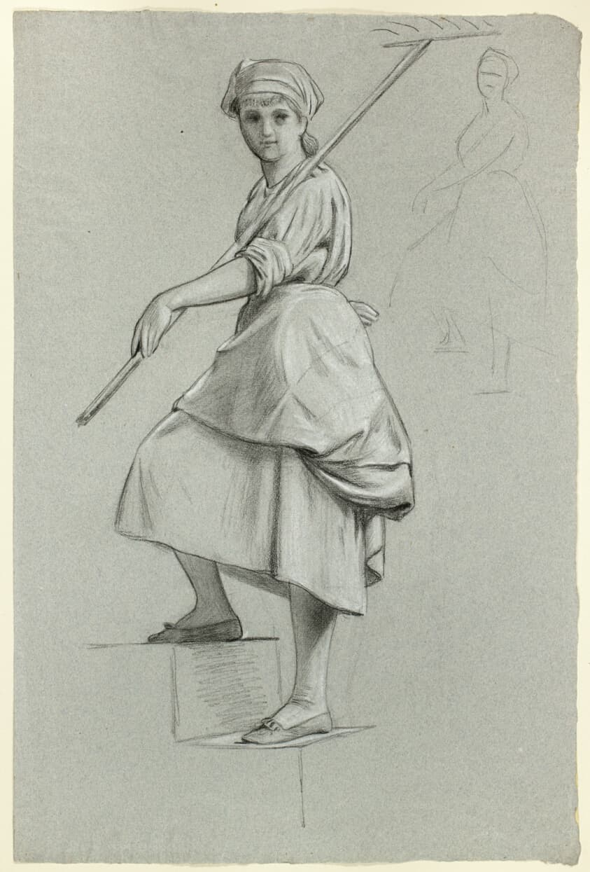 Girl with Rake — Henry Stacy Marks