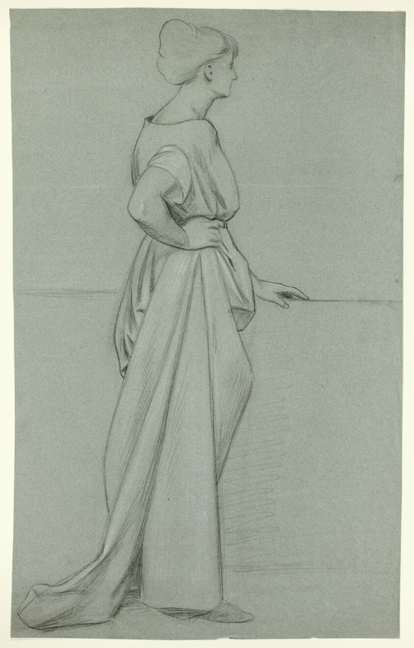 Standing Woman in Profile — Henry Stacy Marks