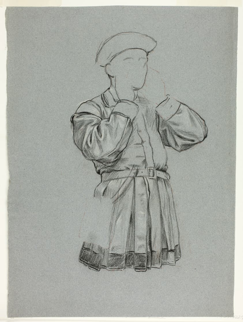 Unfinished Sketch of Man in Tunic — Henry Stacy Marks