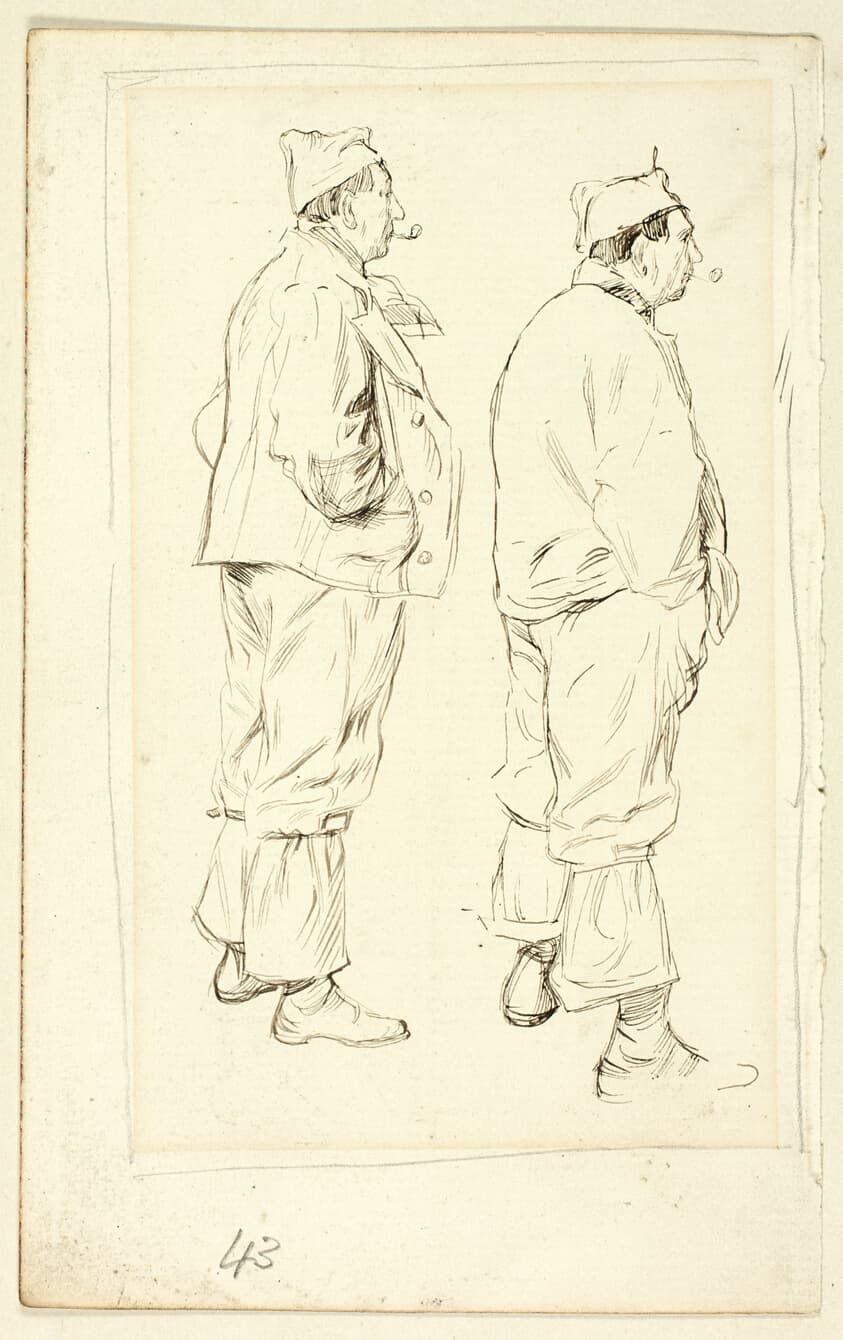 Two Sketches of Standing Laborer — Henry Stacy Marks