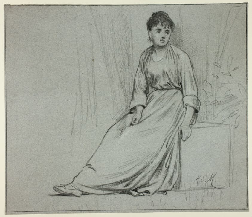 Seated Woman Facing Right — Henry Stacy Marks
