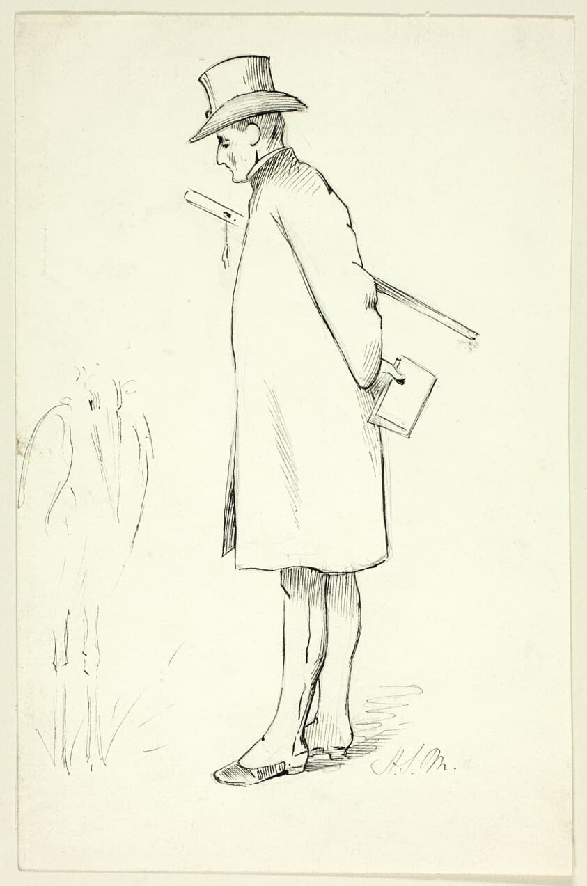 Study for Figure in Episcopal Visitation — Henry Stacy Marks