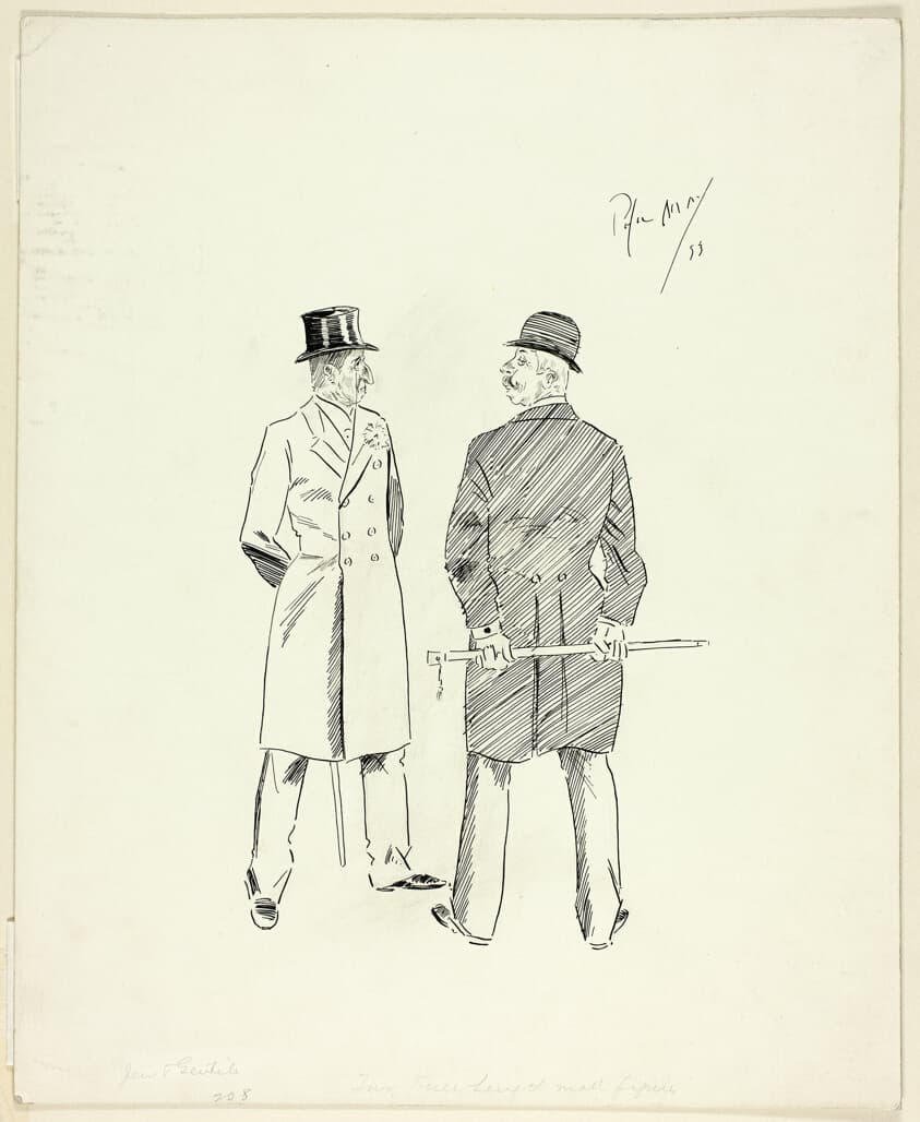 Two Gentlemen with Walking Sticks — Philipp William May