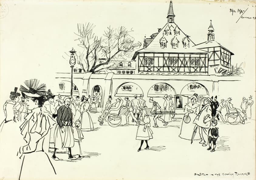 Sketch in the Midway Plaisance — Philipp William May