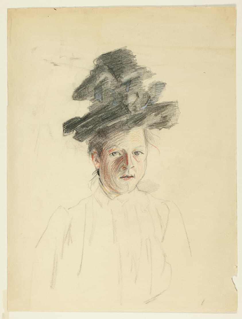 Portrait of a Woman with Black Hat — Philipp William May