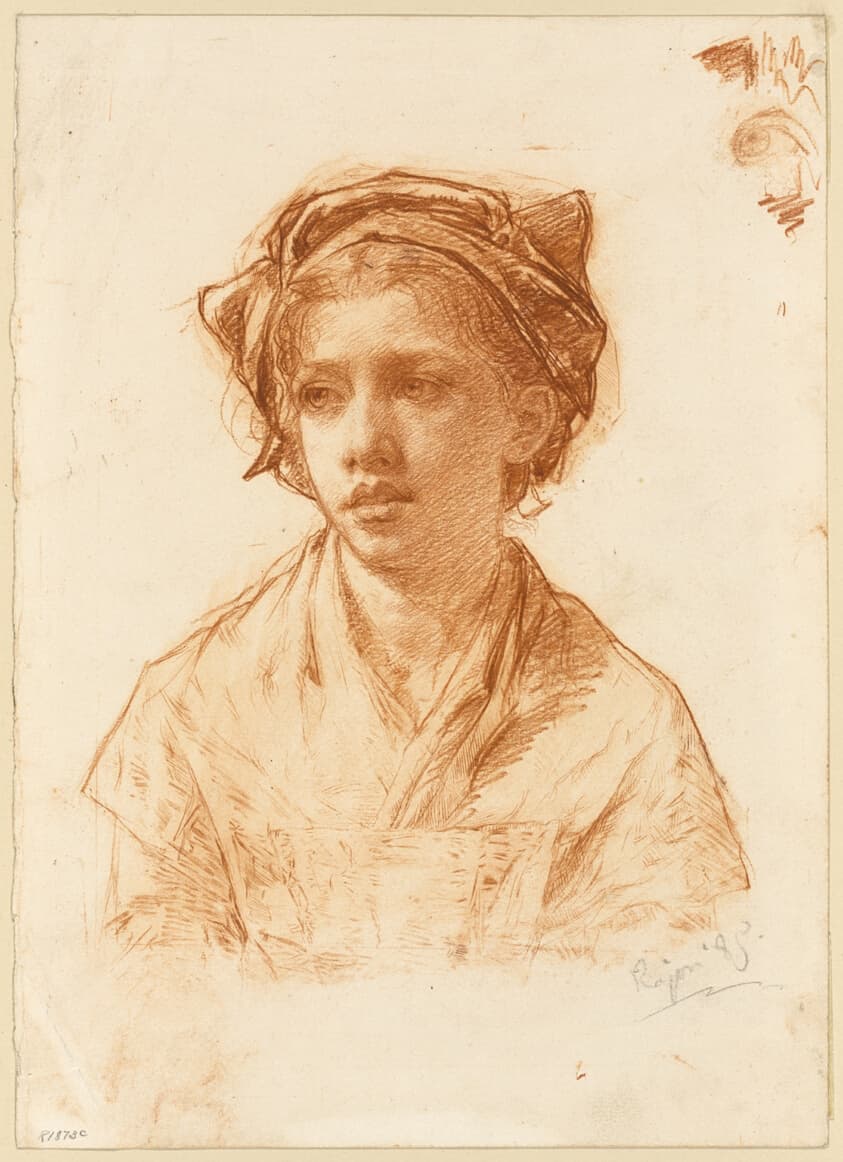 Bust of a Peasant Girl — Paul Adolphe Rajon