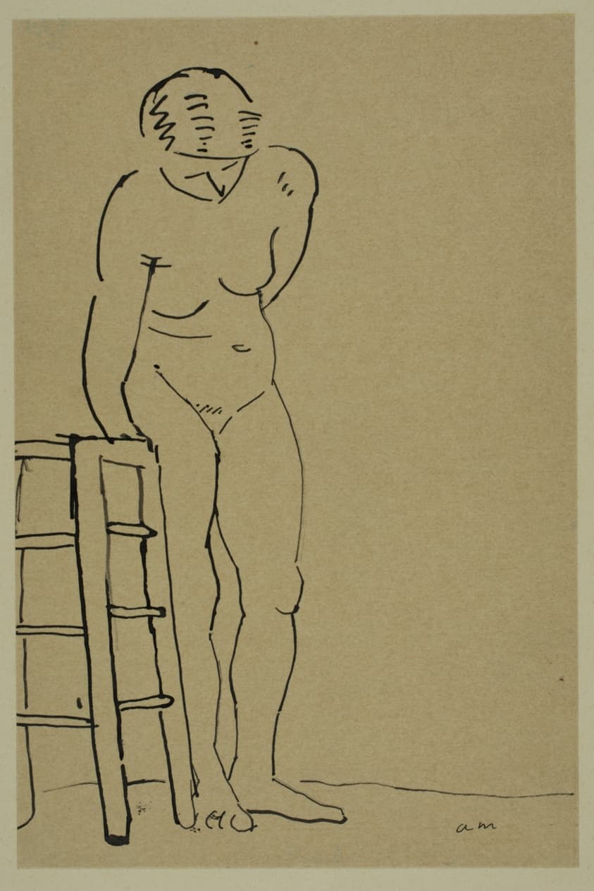 Standing Nude, Leaning on a Stool — Albert Marquet
