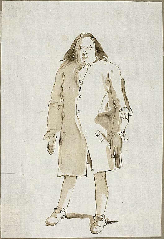 Caricature of a Man, Full Length, Facing Front — Giovanni Battista Tiepolo