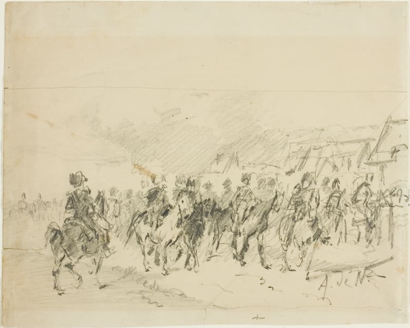 Man on Horseback — Alphonse Marie Adolphe de Neuville