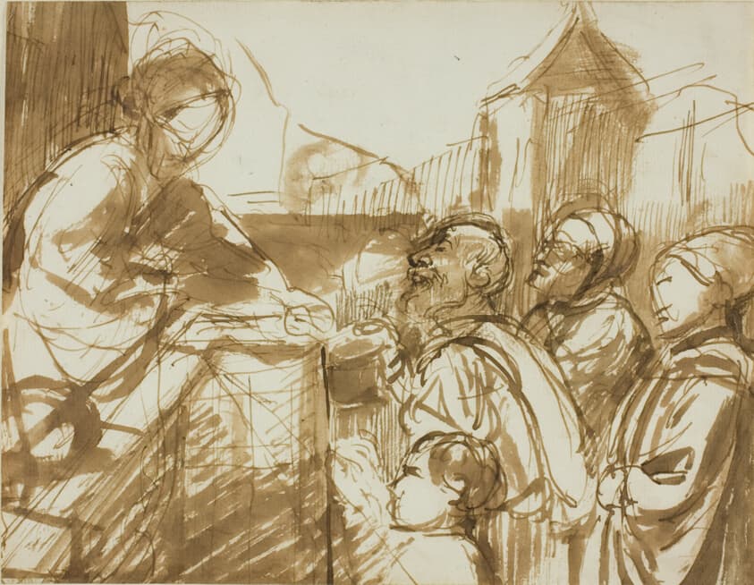 Distribution of Alms — Alphonse Legros
