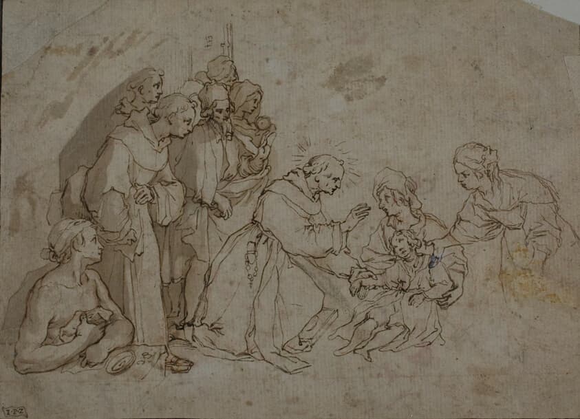 Study for Miracle of Saint Bernardino of Siena — Ventura Salimbeni