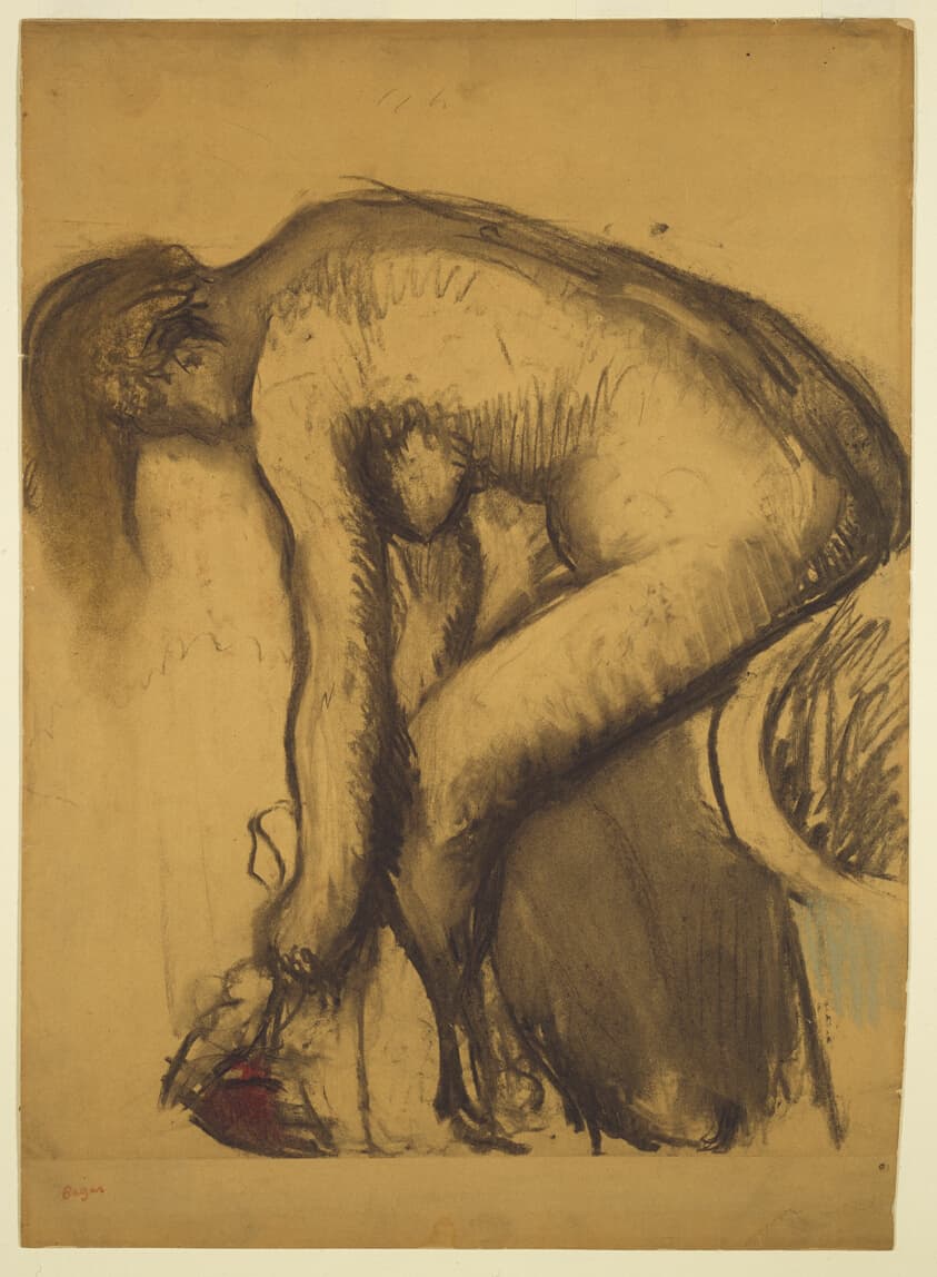 After the Bath (Woman Drying Her Feet) — Edgar Degas