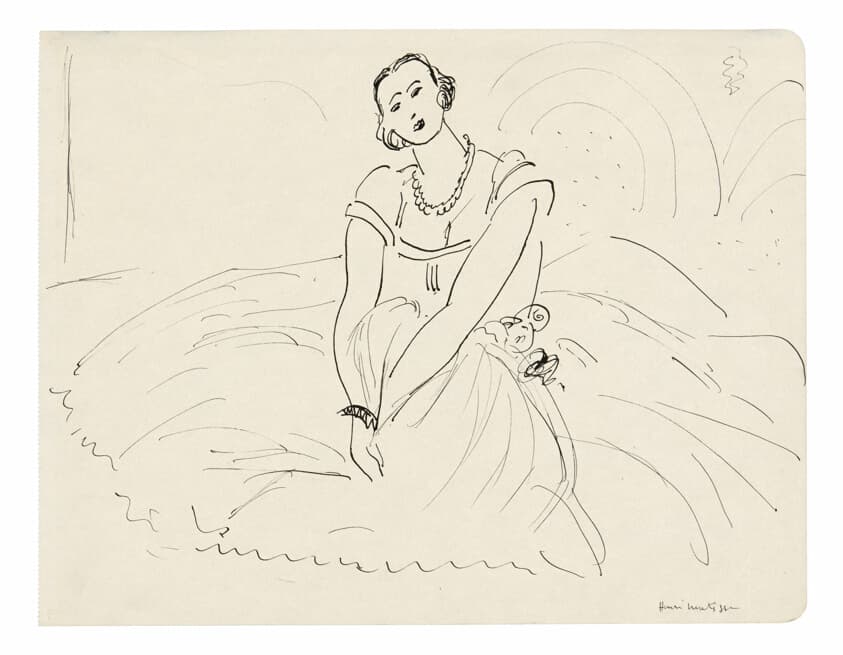 Seated Woman with Full-Skirted Dress — Henri Matisse