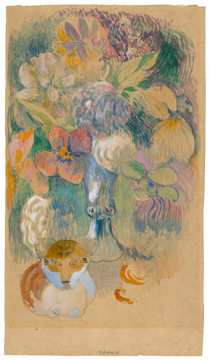 Still Life with Cat — Paul Gauguin