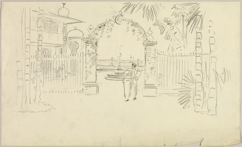 Manila-Gate to a Villa — John Tinney McCutcheon