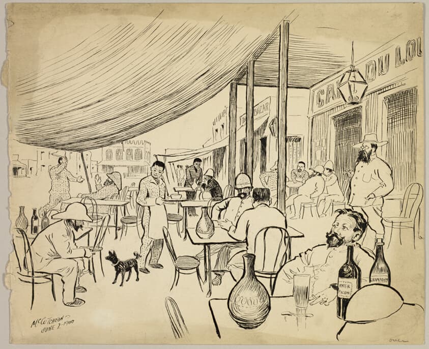 A French Cafe-Djibouti, French Somaliland — John Tinney McCutcheon