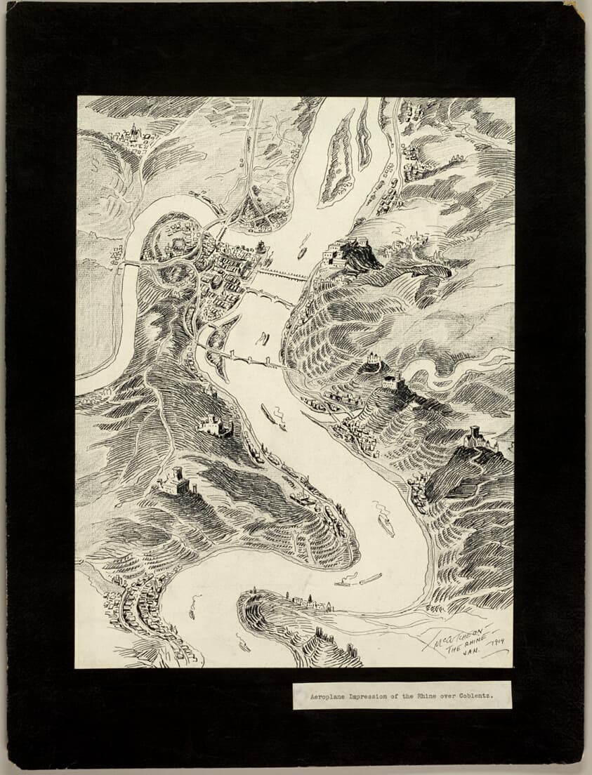 Aeroplane Impression of the Rhine over Coblentz — John Tinney McCutcheon