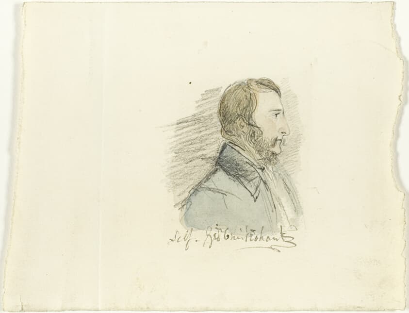 Self-Portrait in Profile — George Cruikshank